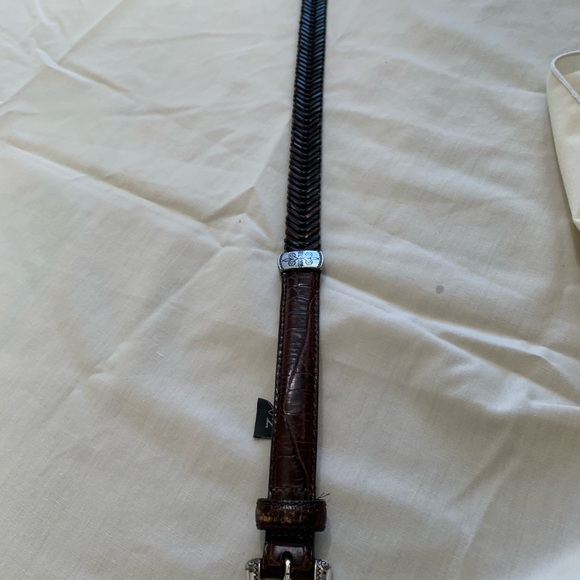 Medium 32 size Vintage herringbone braided Brighton leather belt. - Picture 3 of 9